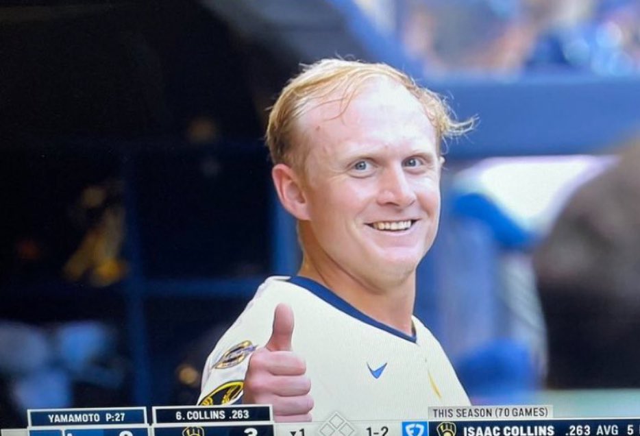 DBuck69's tweet photo. @Brewers @NicoletLaw Let’s bench the guy slashing .364/.417/.557 https://t.co/FujEwBq6Tt