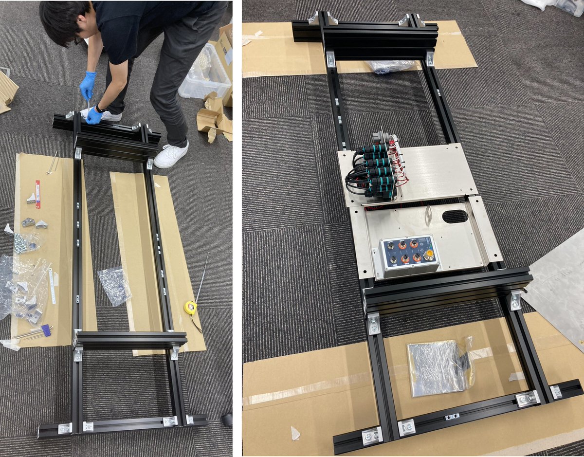 DeepXInc's tweet photo. 🏗️ #CSPI2026 出展準備、着々と進行中…👀
今年のDeepXブースでは、フィジカルAIユニットを実機展示します！ ハードウェアエンジニアたちが今まさに組み立て中🔧✨
完成した姿は、ぜひ当日会場でご確認ください！ https://t.co/8WMy0fPAGm https://t.co/0fcGcBtqxo