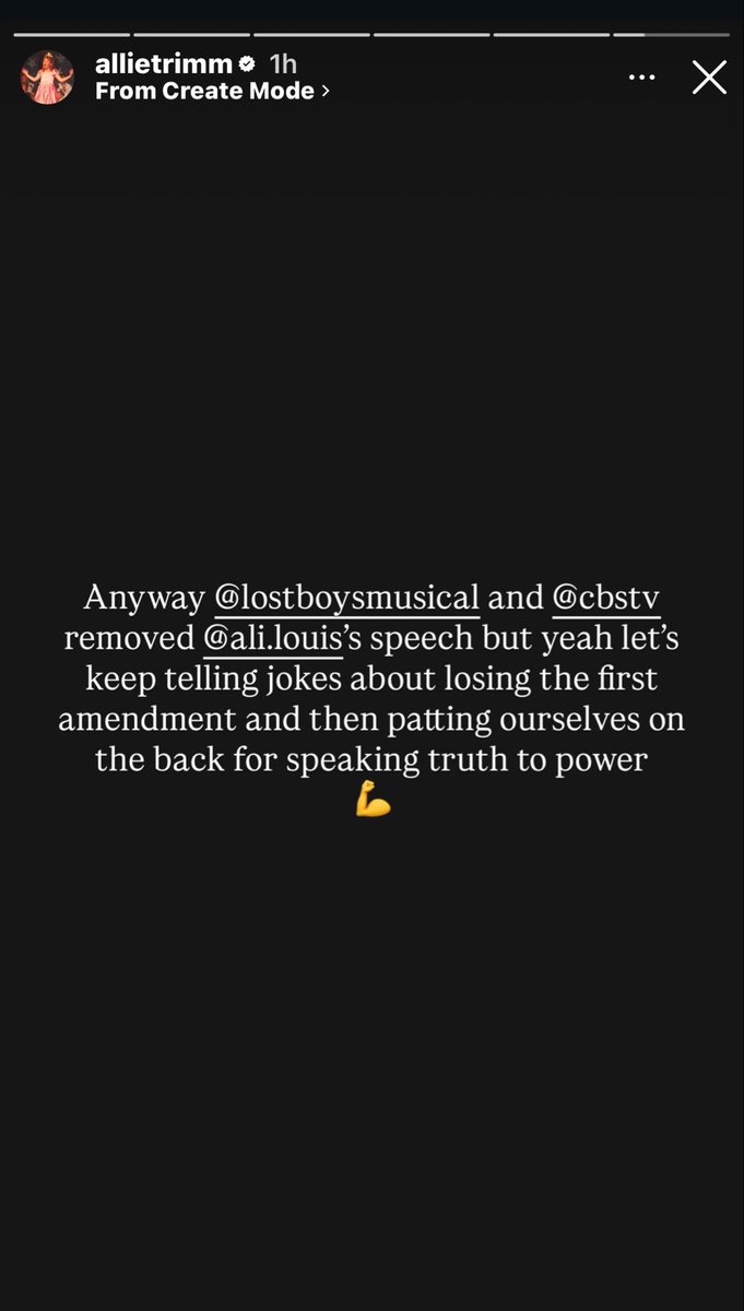 wicked_updates's tweet photo. Some Glindas want to silence Ali Louis Bourzgui’s speech, meanwhile Allie Trimm demands that it be heard. 

(Via IG) https://t.co/TBtgyfXJv9