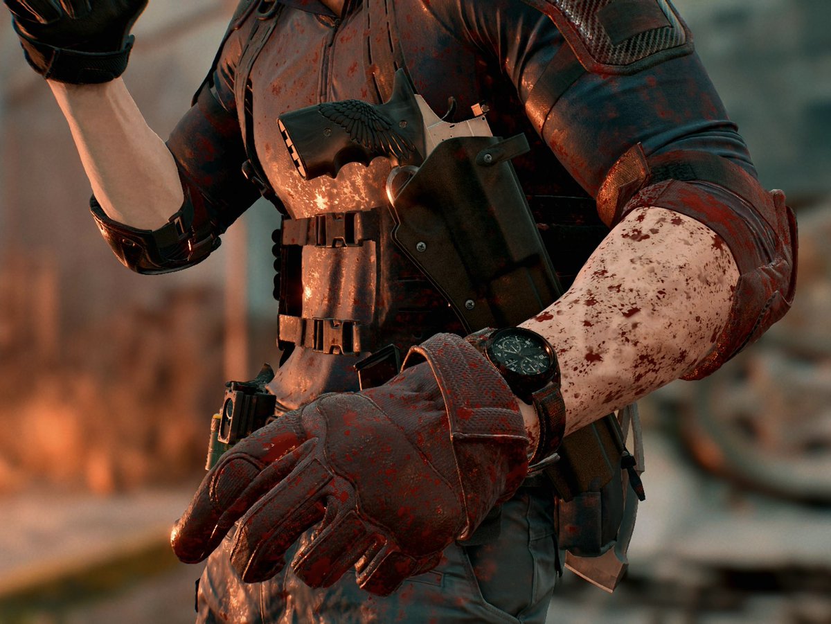 ROOKIELE0N's tweet photo. can anyone hear me #REBHFun #RE9 #LeonKennedy https://t.co/ZfGgXqSKER