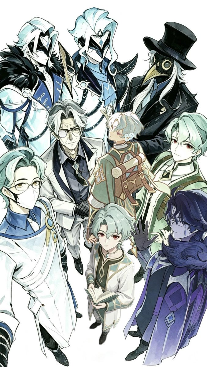 genshininzhon's tweet photo. Zandik Dottore Pantalone https://t.co/hUHfBJkbf3
