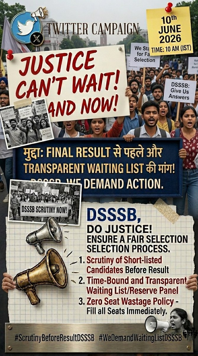 its__shivark's tweet photo. @LtGovDelhi @narendramodi @PMOIndia Pure wastage of resources when a vacancy become vacant due to no waiting list and scrutiny before final result

Did @dsssbofficial tell What is the benefit of e dossier when you don't release final result on the basis of scrutiny

@SandhuTaranjitS Sir please look into this matter https://t.co/7Cczusd54X