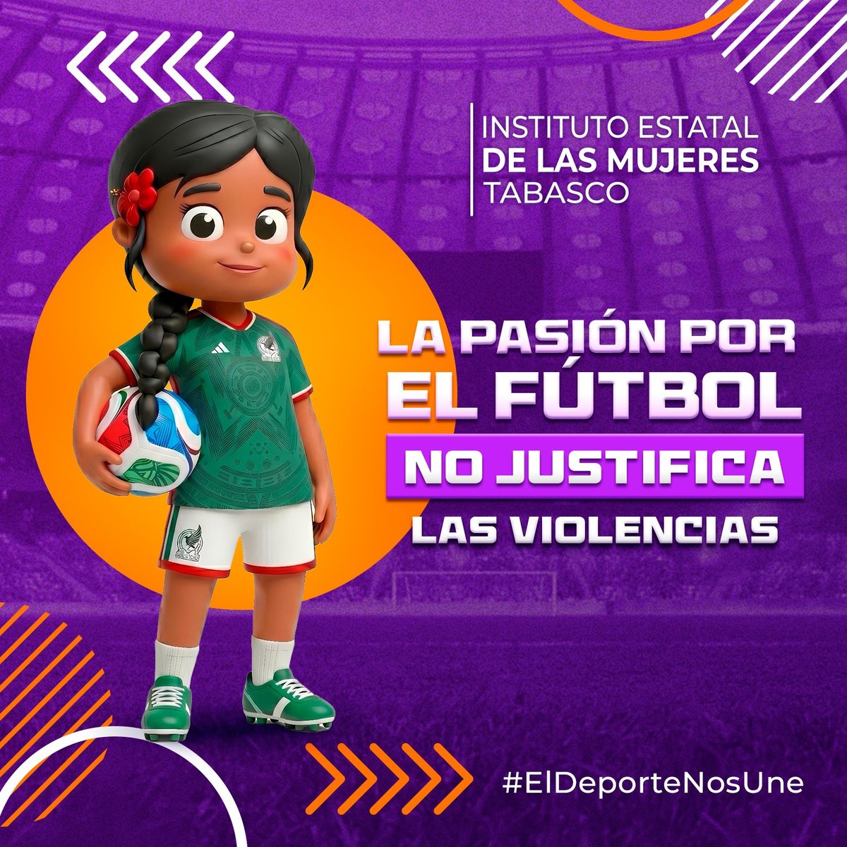 DiarioPresente's tweet photo. ⚽💜 El fútbol se vive sin violencias.
Promover la igualdad y el respeto también es parte del juego.
🤝Juntas y juntos construimos espacios seguros dentro y fuera de la cancha.
#Noticias #ElDeporteNosUne #Tabasco #DiarioPresente #DiarioAvance #SolDelSureste https://t.co/PW4EgOSGaH