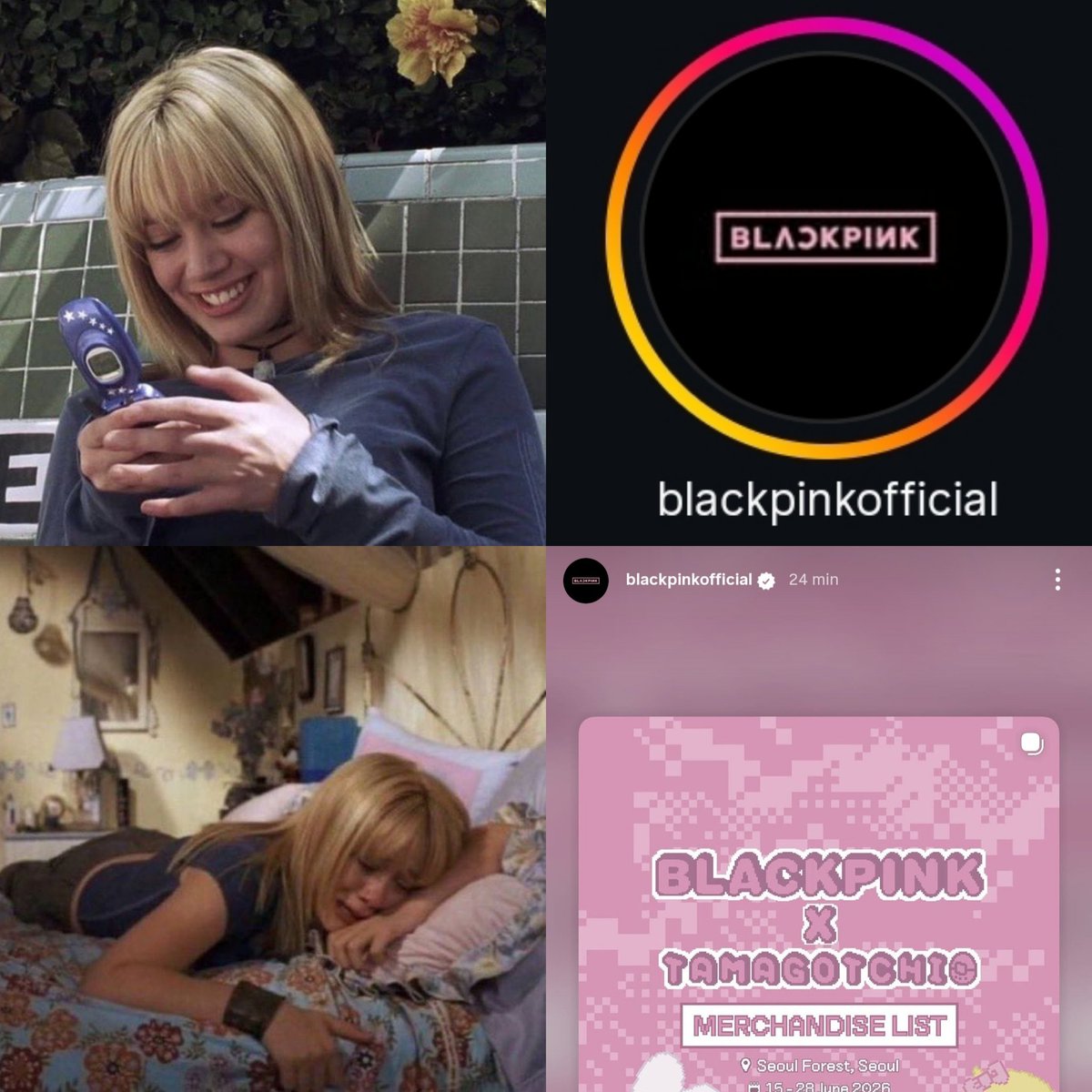 LalisaTay_1327's tweet photo. *Nueva Historia de BLACKPINK en instagram*

Lo que sube la inútil de YG, Lo peor es que es imposible no alegrarse, Mugrosa agencia, Como caes mal 😭😭😭😭 https://t.co/Vj34WK574w