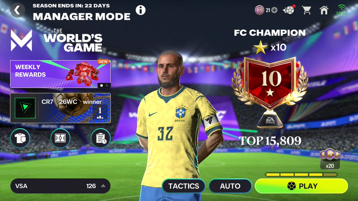 MehediH11358335's tweet photo. 10 Star in Manager Mode!!!
Formation: 41212 Narrow
Thanks to @Enzo9CFC
#FCMOBILE #managermode https://t.co/ae2uuL4mod