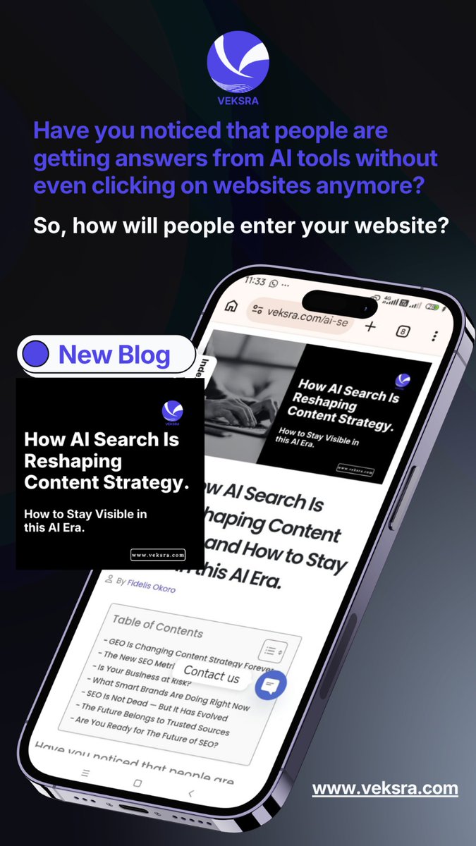 veksra's tweet photo. Traditional SEO is important, but it is no longer enough on its own. 

This blog explains all you need to know to appear in AI search engines.

Read through!
https://t.co/0l0ZP0sIp3

#veksra #websiteoptimization #seotips https://t.co/0kIGO9fmS9
