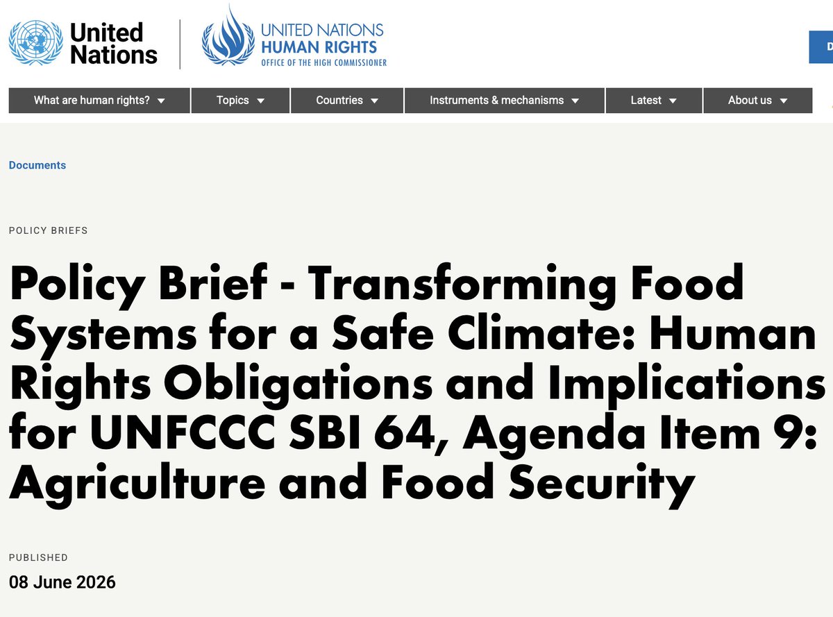 SRclimatechange's tweet photo. ...on my way to #Bonn #JuneClimateTalks, with 3 new policy briefs #defossilization #HumanRights #EnergyTransition #Food #Land #Ocean
for @UNFCCC negotiations on
๐ #mitigation
๐ #JustTransition
๐ #agriculture
๐ https://t.co/pvpg9vppBW
@SREnvironment @SRtoxics @UN_SPExperts https://t.co/pCXiVv9zHB