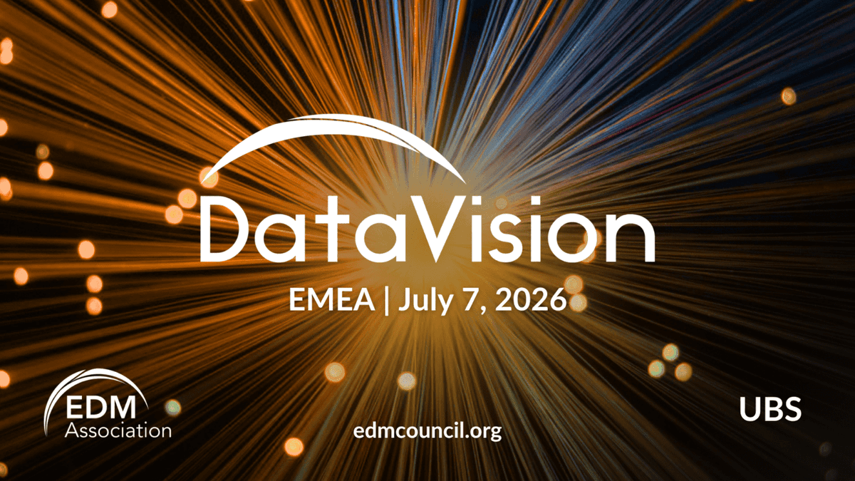 edmcouncil's tweet photo. Save the date: 7th July 2026 in London! 

Register NOW for #DataVision EMEA hosted by @UBS: https://t.co/vmkOYQAULi

Join us VIRTUALLY or IN-PERSON for the next in our global DataVision series.

Registration is COMPLIMENTARY for all data management professionals! https://t.co/KDTdIjxwhE