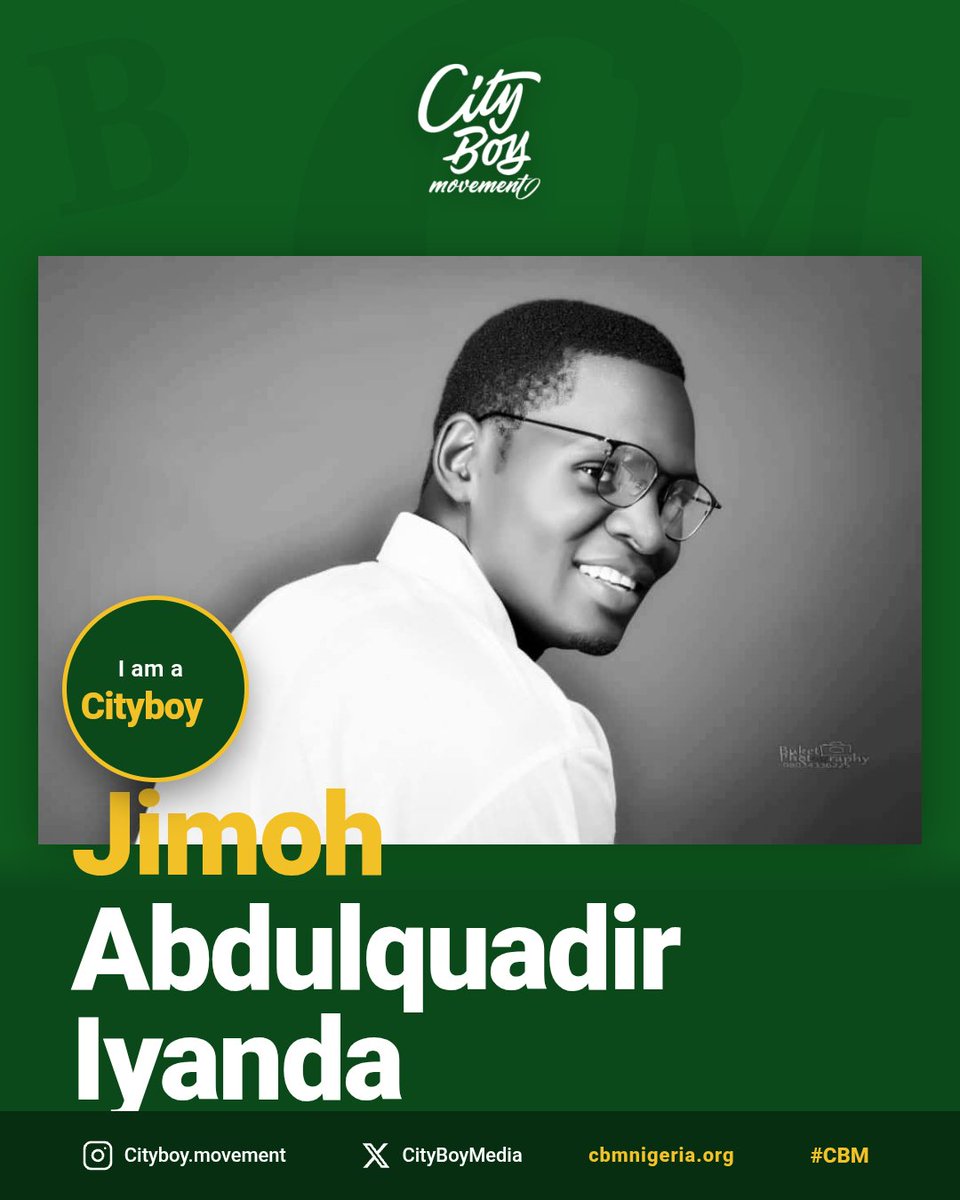jimoh_iyanda's tweet photo. I am a CityBoy! Are You? ♾️

Join the CityBoy Movement! https://t.co/Pw4JRVC9K4

Create your banner today using this link: https://t.co/5zD1QR4zN4

N.B: Scroll down the page and navigate to “Create your banner ." Free”, then fill out the form and download your banner. https://t.co/8KteW9zPju