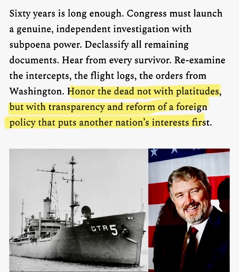RoseNotlisting's tweet photo. @RepThomasMassie finally brings The #USSLiberty incident from June 8, 1967, to Accountability on the House floor &amp; exposes the rot at the heart of U.S. Middle East policy: unconditional support for Israel, even at the cost of American blood &amp; sovereignty. 
https://t.co/Fwyj2tVHDf https://t.co/f2hQcwVXcr
