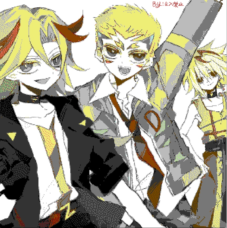 Dust_Ostracism_'s tweet photo. 个人看来也是最喜欢的一张，我喜欢金发们…🥰因为还调了像素滤镜的版本所以再发布 https://t.co/1NpwFGVPq0