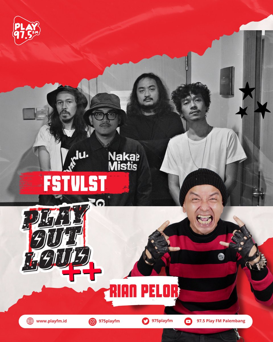 975PLAYFM's tweet photo. Players, jangan lewatkan PLAY OUT LOUD ++ Live Instagram on @975PLAYFM jam 8 malam ini, @pelorrian bakalan ngobrol bersama GUNGS sebuah project musik dari @FSTVLST di Instagram live @975PLAYFM 

link: https://t.co/hlzE01cK2C
#975playfmpalembang #playoutloud #FSTVLST https://t.co/ZA41srkMrb