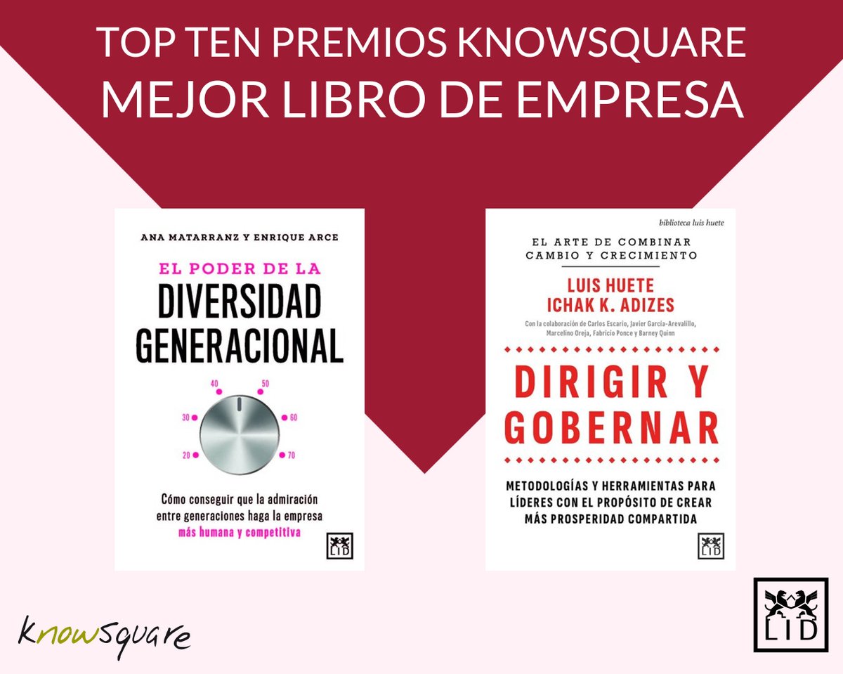 lideditorial's tweet photo. El poder de la diversidad generacional, coordinado por @AnaMatarranz y #EnriqueArce, y Dirigir y gobernar, de @LuisMHuete e @adizes, finalistas al #Premio @knowsquare_es al Mejor #LibrodeEmpresa del año 👇
 
https://t.co/inIcYgoieX

@Adizes_es @AlmuzaraLibros @Disbook_es #RRHH https://t.co/VTTLdsXRX5