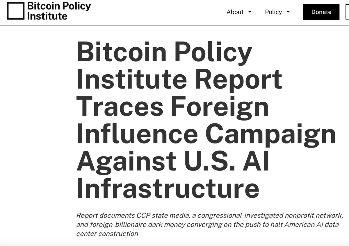 BethanyAllenEbr's tweet photo. I increasingly find that my primary role in the "China influence" space these days is to debunk a lot of very, very poor quality "China influence" research reports that have been coming out. 

I don't think it would be an overreach to call this slate of reports "China influence slop." But such a term is too kind, because it fails to indicate that these reports are primarily motivated by the desire to delegitimize grassroots American organizating by attempting to associate them with "hostile foreign forces" — a tactic widely used by the CCP to delegitimize grassroots Chinese civil society whenever it finds such movements inconvenient.

Let me start with a couple recent ones: 
— The reports from Bitcoin Policy Institute and Power the Future which have led House reps to call for an investigation into anti-data center organizing
— And this latest one about how China is supposedly bankrolling climate activism at the University of California system and thereby acting to "shape California’s climate and energy policies."

I can demonstrate, very easily, that these reports are 
1) exceedingly poor quality as China influence reports go

and 

2) primarily and overwhelmingly motivated not by a desire to uncover China's influence (and thus to preserve the integrity of US civil society), but rather to delegitimize what are very obviously organic US movements (and thus to compromise the integrity of US civil society)

Reports like these represent an anti-democratic abuse of the concept of China influence research, which denies agency to real Americans. 

These reports, given both their methods and their political goal, are also a form of disinformation and propaganda, very similar to how China paints Hong Kong pro-democracy protesters as stooges of America.

And finally, these reports make a mockery of actual, high-quality China influence research.

This must stop now — and journalists reporting on this style of report should do so with the highest degree of journalistic professionalism and scrutiny.