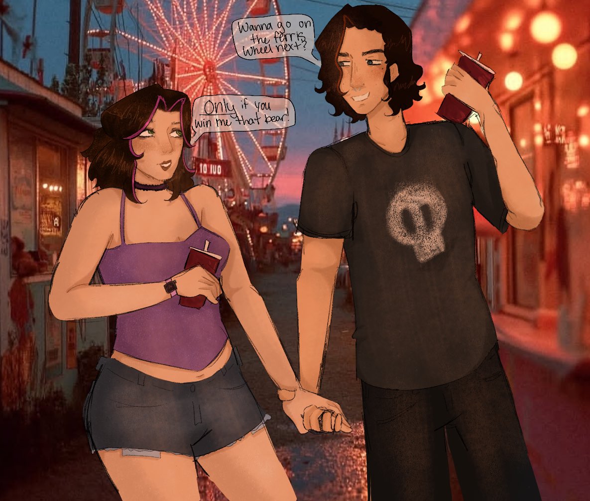 grasscrestsev's tweet photo. carnival date YAYYY #originalcharacter https://t.co/btTCNpy5IF