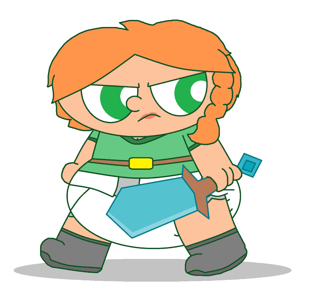 GreenGodMyst3ry's tweet photo. Somewhat deep in the mines, Alex not only realized she didn't craft enough torches, but also forgot to craft spare diapers at that.
#DiaperArt #diaper #diapergirl https://t.co/O5ot9wQWWz