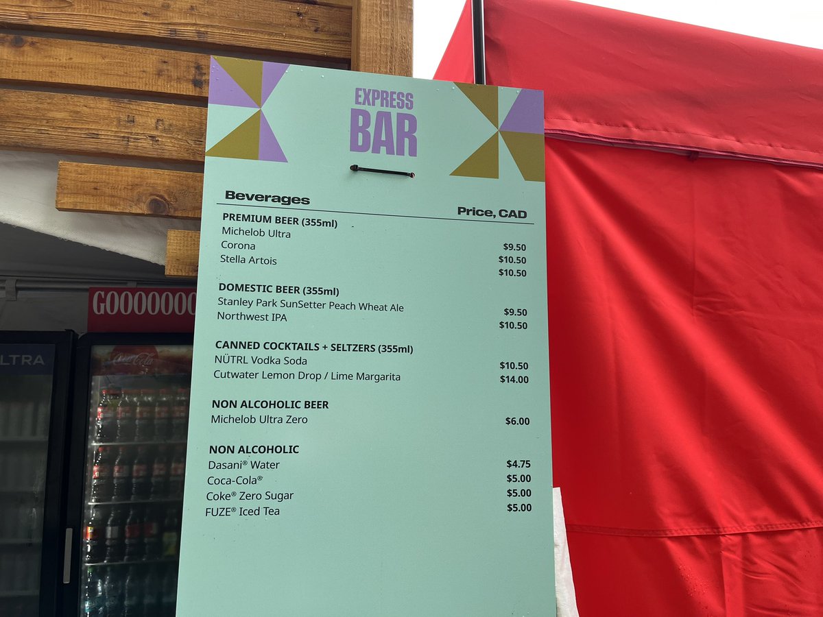 jarmstrongbc's tweet photo. FIFA Fan Festival drink prices: https://t.co/BKGhMvavFN