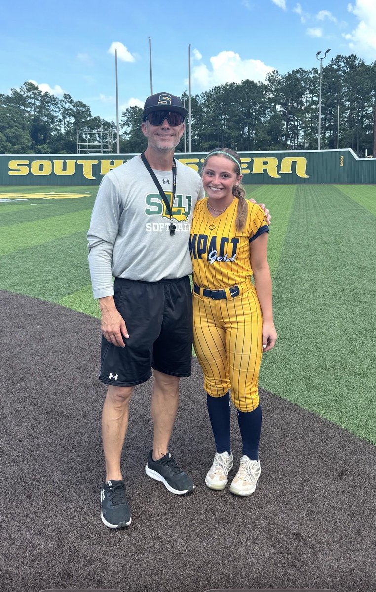 2027_ImpactGold's tweet photo. Lila Harrison (2028, Brandon HS) had a great camp at SLU!  Thank you Coach Fremin and staff for having her!  #goldblooded @LionUpSoftball https://t.co/yNHM12HNto