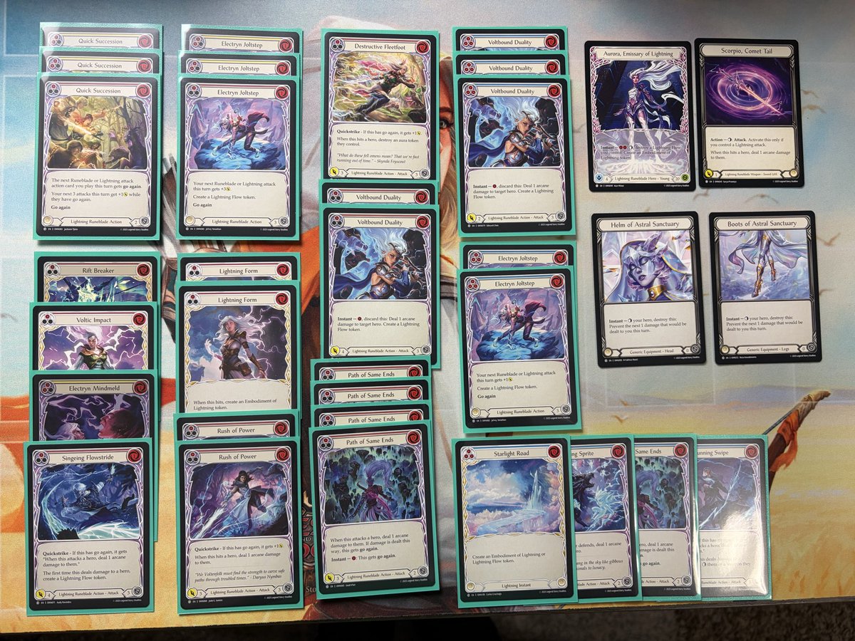 Mick2D's tweet photo. Undefeated in draft tonight. My Aurora list was fire. #fabtcg https://t.co/dNdSN9oiPD