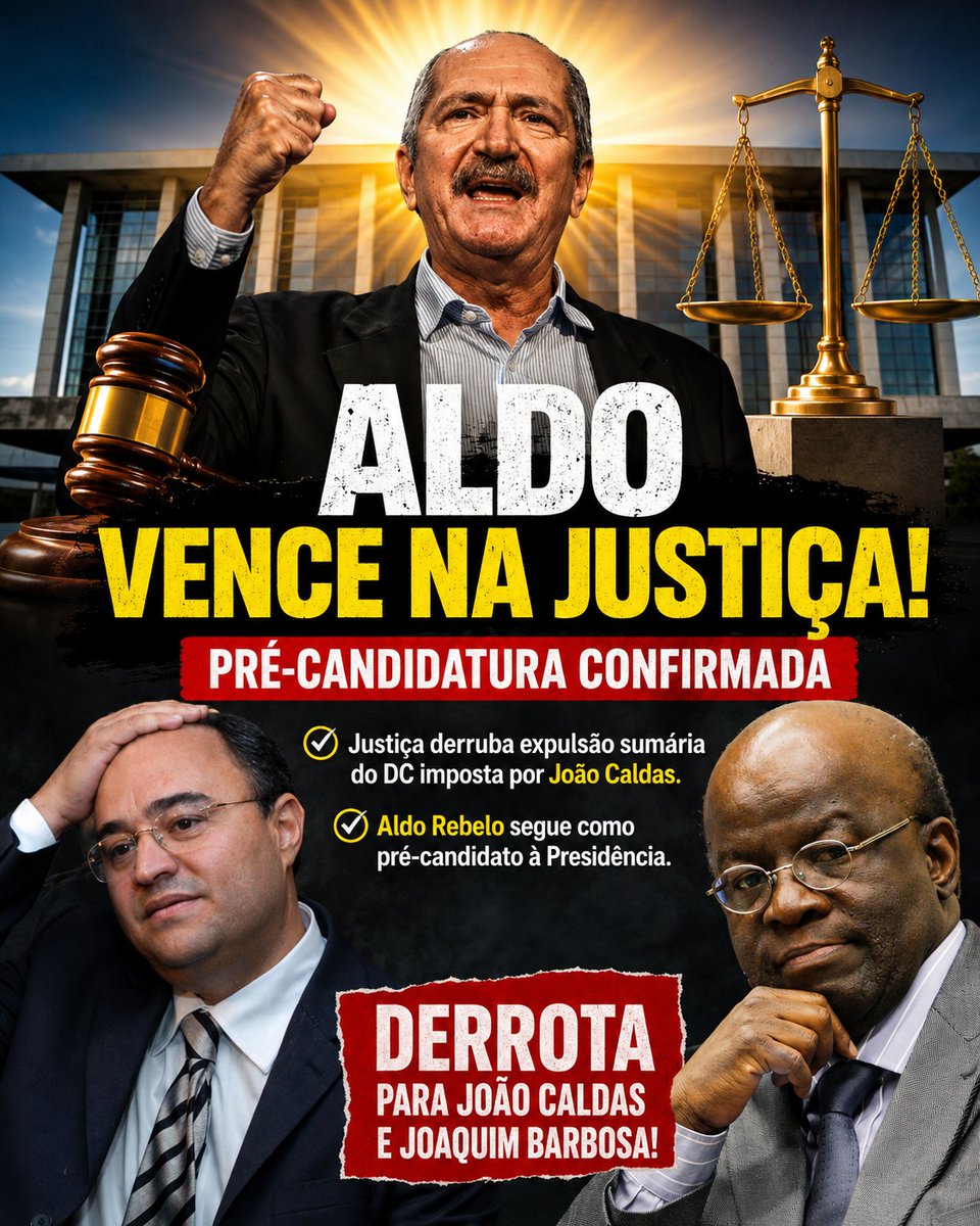 brasilgrandee's tweet photo. A Justiça derrubou a expulsão de Aldo Rebelo do DC e manteve sua pré-candidatura à Presidência. O Movimento Brasil Grande reafirma seu apoio a Aldo por defender a soberania nacional, o desenvolvimento e um projeto de Brasil forte, justo e independente. https://t.co/nHbtxElP8t