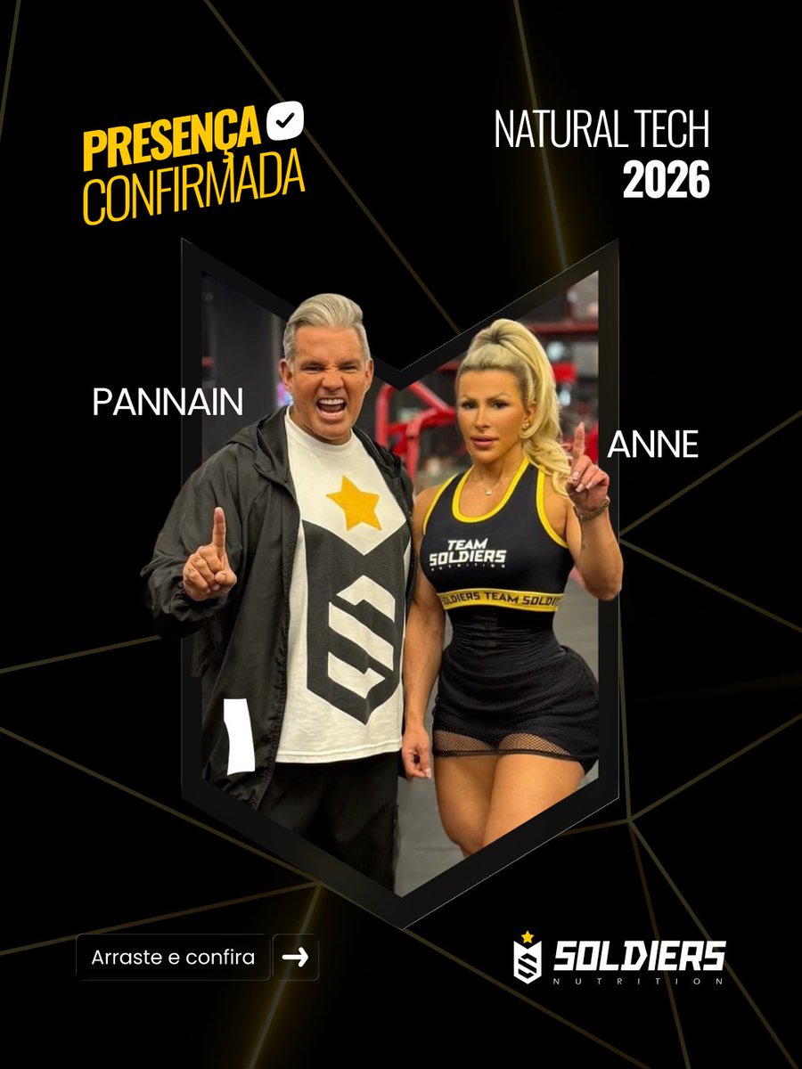 soldiersnutri's tweet photo. A 20ª feira @naturaltech  está começando e a Soldiers participa pela primeira vez com um estande com ativações, novidades e presenças especiais durante 4 dias. Espia alguns dos nomes que vão passar por aqui.
Esperamos vocês! 💛 https://t.co/72JCWNsx27