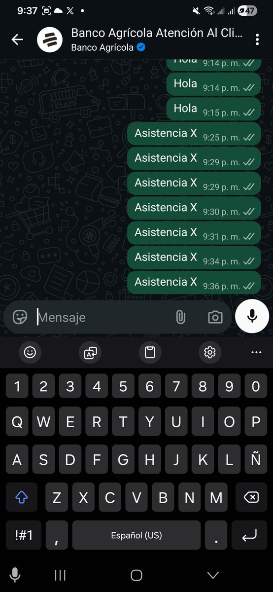 arelylily's tweet photo. @bancoagricolasv @Defensoria_910 @SSF_ElSalvador Sigue sin respuesta @Defensoria_910 @SSF_ElSalvador 😒😒😒😒😒😒😒😒😒😒😒😒😒😒😒😒😒😒😒😒 https://t.co/b6y7lgkzxZ
