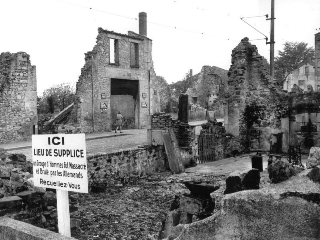 coherence_e's tweet photo. Le 10 juin 1944, au lendemain du massacre de #Tulle, la division SS "Das Reich" massacre 642 personnes, dont 207 enfants, à Oradour-sur-Glane. #PourMemoire #OradourSurGlane https://t.co/RMNwhEqCbz