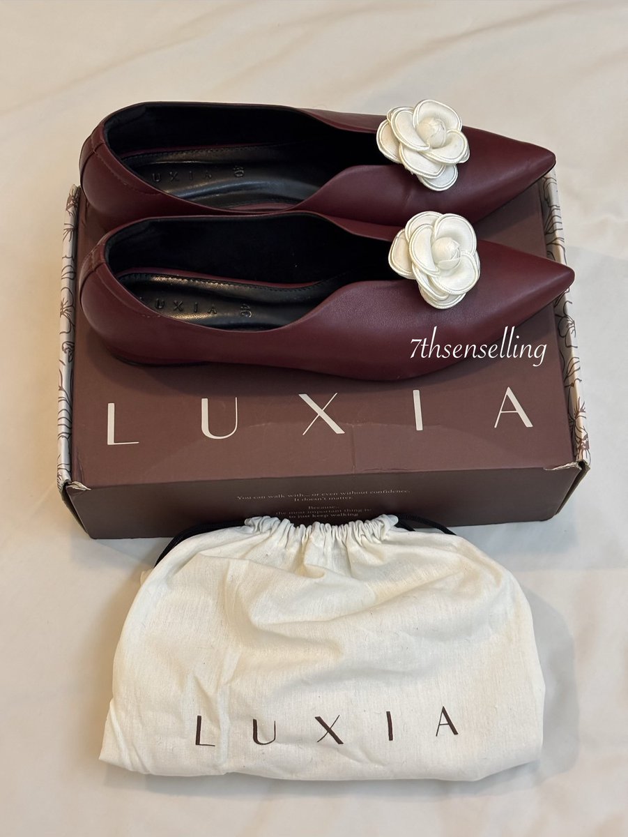 7thsenselling's tweet photo. WTS want to sell

Preloved Sepatu Luxiawithlove - Bianco Flatshoes:
- size: 40 (25cm)
- warna: red wine
- with camelia (bunga putih)
- ada kotak dan pouch
- 98% good condition, pemakaian event indoor.

💰230k
📍Tebet, Jakarta Selatan bisa co via oren.

Thank you💖

#zonauang https://t.co/AsFv4VxPtZ