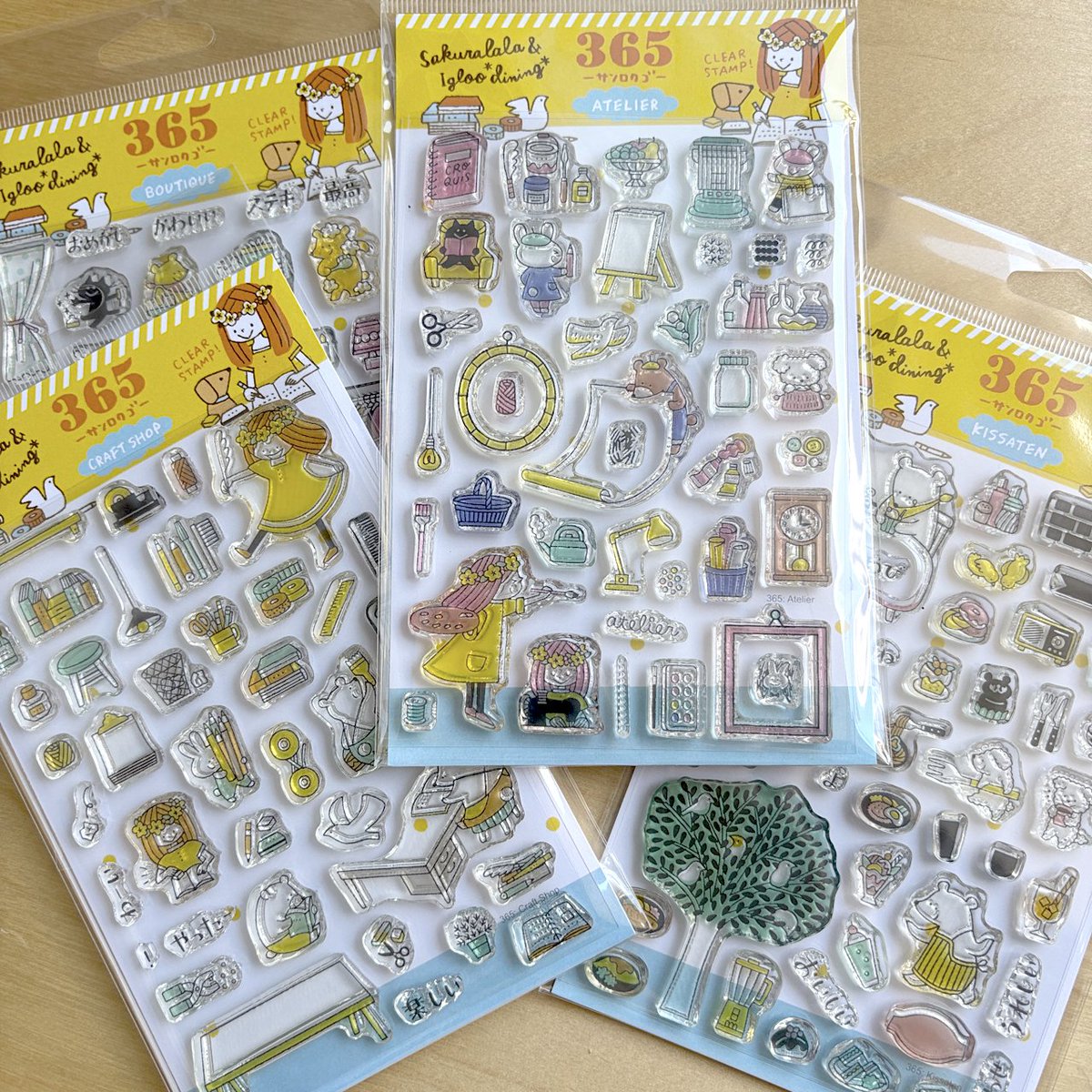 Igloodining's tweet photo. #文具女子博トーキョー2026
【D-09】Sakuralalaさんには多くの作家さんのクリアスタンプがありますのでぜひ🌸私は365シリーズのイラストを担当しています！🥁 https://t.co/Z4uWjApQpT