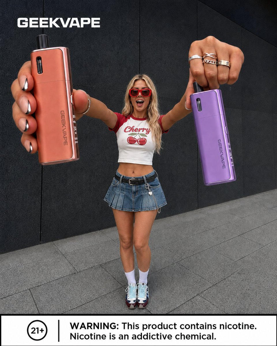 GeekvapeTech's tweet photo. Meet the perfect blend of style and convenience.

✔ Compact design for life on the go
✔ Modern metallic finish that stands out
✔ Ergonomic grip for everyday comfort
✔ Lightweight and easy to carry
✔ Available in stunning Clay Red & Lavender Purple

Because your device should look as good as your fit.

Which color speaks your language?

🧡 or 💜

#geekvape #Soul2 #ModernLifestyle #VapeCommunity #StreetFashion #GeekvapeOfficial