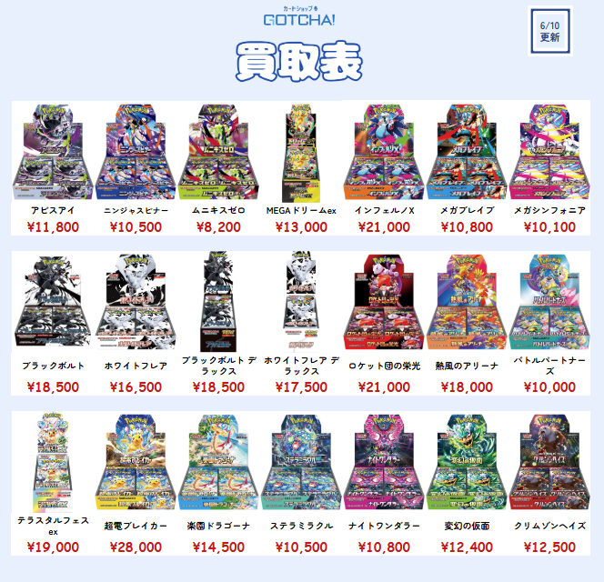 カードショップGOTCHA!買取価格情報】 ⚡🔥ポケモンカードBOX 強化買取