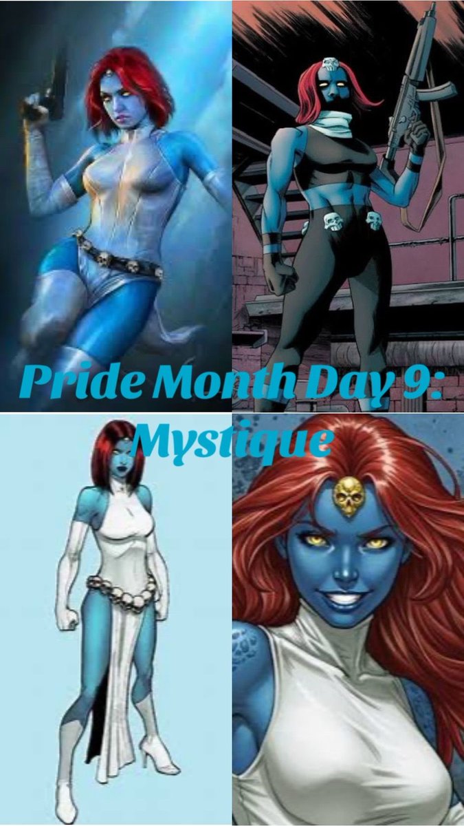 ICEMANOUTLINE's tweet photo. Day 9 featuring one of the most famous female villans in not just Marvek but comics in general. One of the most famous members of the brotherhood. Someone who’s mutant ability matches her chameleon like personality. Even having a relationship with a character featured on day 4 who is also a member of the brotherhood. Presenting Mystique. #mystique #thebrotherhood #xmen #marvel #pridemonth🏳️‍🌈
