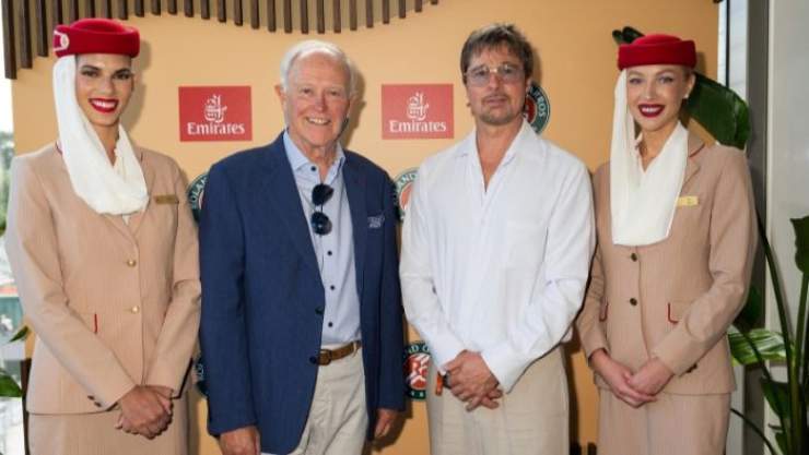 TTPublications's tweet photo. Emirates Hosts Brad Pitt at Roland-Garros 2026

https://t.co/VSxA0AtCof https://t.co/uL3UwnPkS2