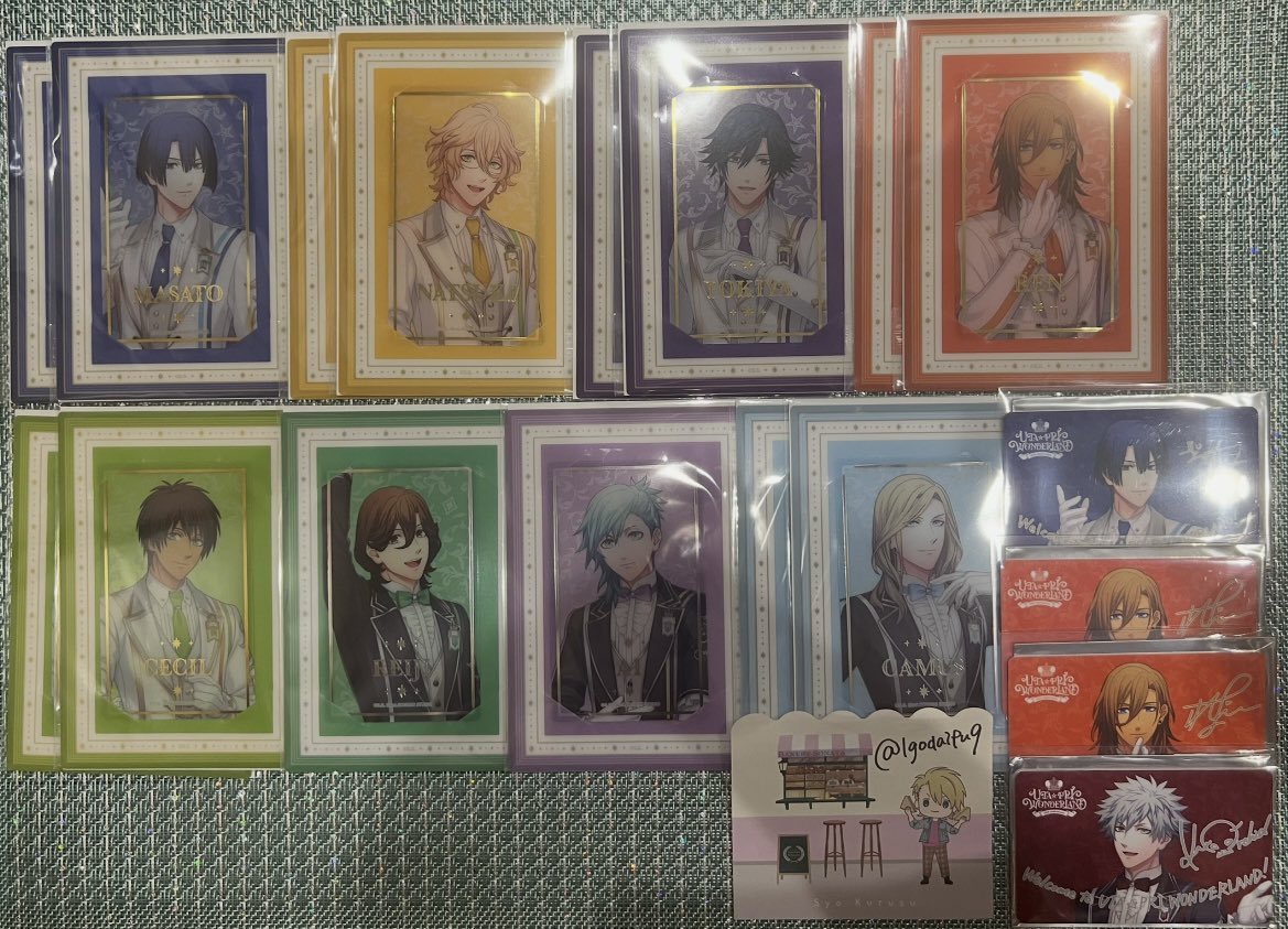 1godaifu9's tweet photo. 【譲渡】うたプリ ワンダーランド
UTA☆PRI WONDERLAND WL N ノーマル

譲→
①プレミアムパスポートカード
真斗、レン、蘭丸
②ビジュカ
真斗、那月★、トキヤ☆、レン☆、セシル★、嶺二、藍、カミュ

求→定価

郵送、お手渡し（都内、6/13,14,21 丸ピカ、6/20 カルライ）
②☆は、②★含む方を優先 https://t.co/153GjiB6DF