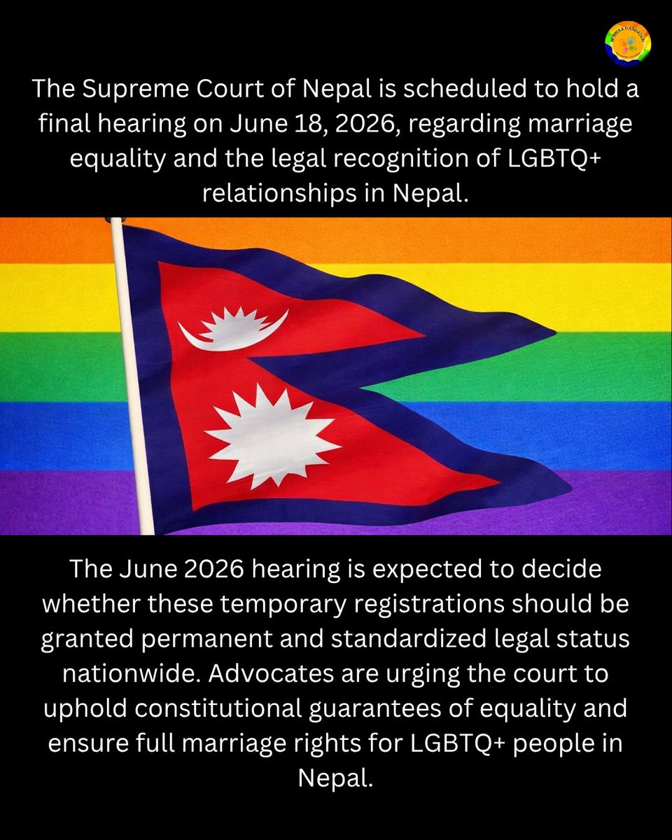 MobberaF's tweet photo. Here is hoping that Nepal paved the way for more south east asian countries to follow suit! 🤞🏻🏳️‍🌈 https://t.co/cu7lIMXePu