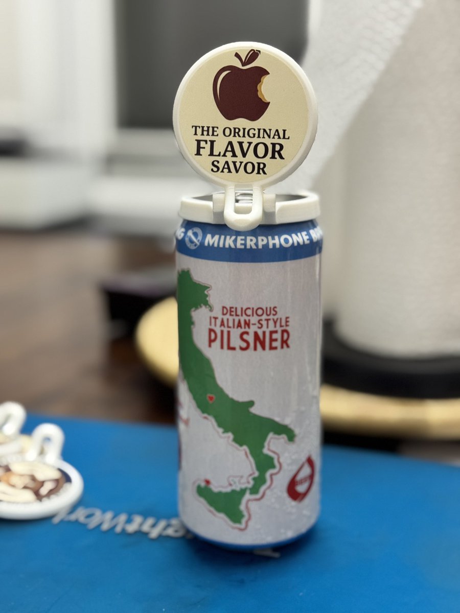 ESIREPOSTS's tweet photo. got a 2” circle punch &amp; have been experimenting with some nylon sticker paper.

this is it yall. Im going to try to make a small business trying to put a serious dent in date rape statistics with this, THE ORIGINAL FLAVOR SAVOR, a reusable snap on can cover. https://t.co/npe6TIhVPy