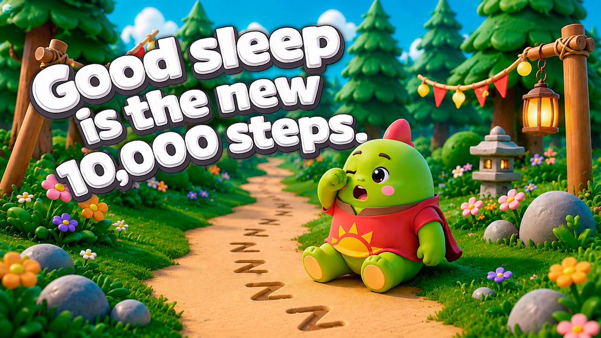 0viux's tweet photo. Good sleep is the new 10,000 steps.

1 in 4 adults now track their sleep - that number was 1 in 10 five years ago.

@sleepagotchi Dino has been on this for 66 million years. He's glad we’re finally catching up. 🦖 https://t.co/x8kkzUnvXL