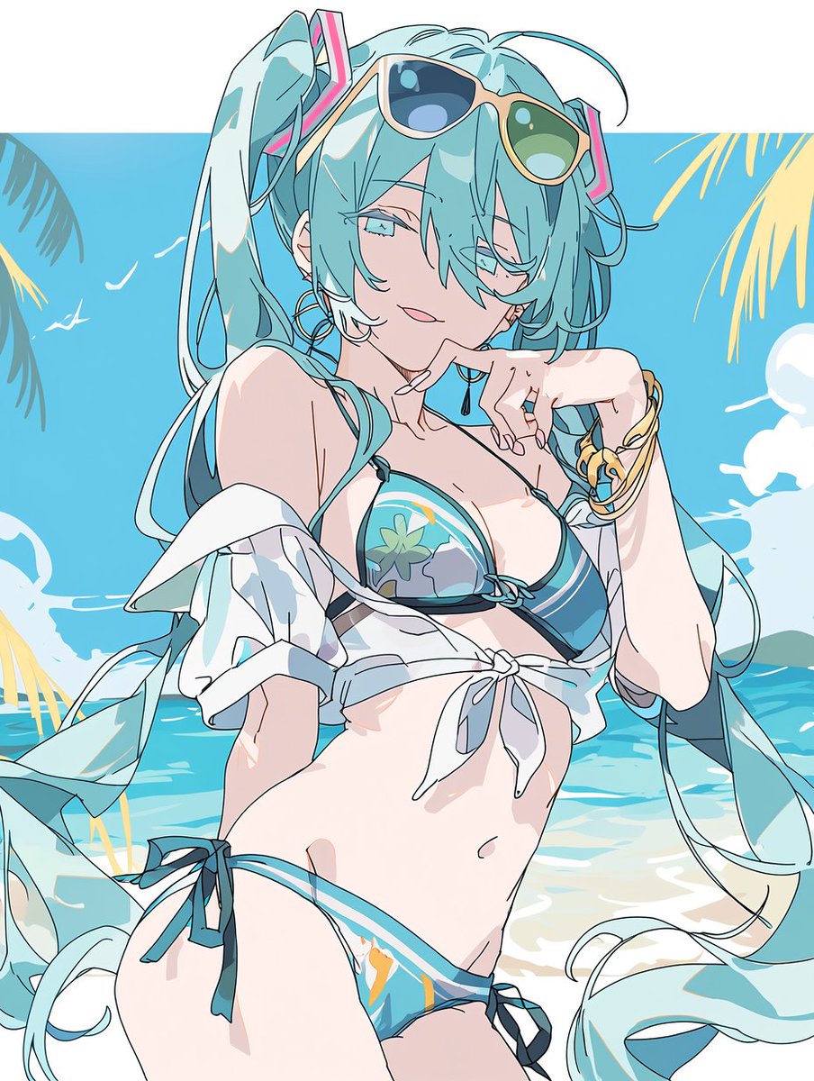 killergangAI's tweet photo. まだ夏ではないですが暑いので
 #初音ミク  #HatsuneMiku https://t.co/iugr6v9axm