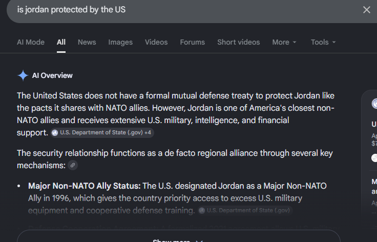 1337youssef's tweet photo. @JoeDavidsons80 @araghchi Israel is not in Jordan because Jordan is supposedly an ally of the US. 
Israel is not in Egypt because Egypt has a strong military. If Israel dares to attack Egypt, they'd get punished so hard for it.
Stop getting fooled by the media. You all are brainwashed so bad. https://t.co/w01mRWZzkH