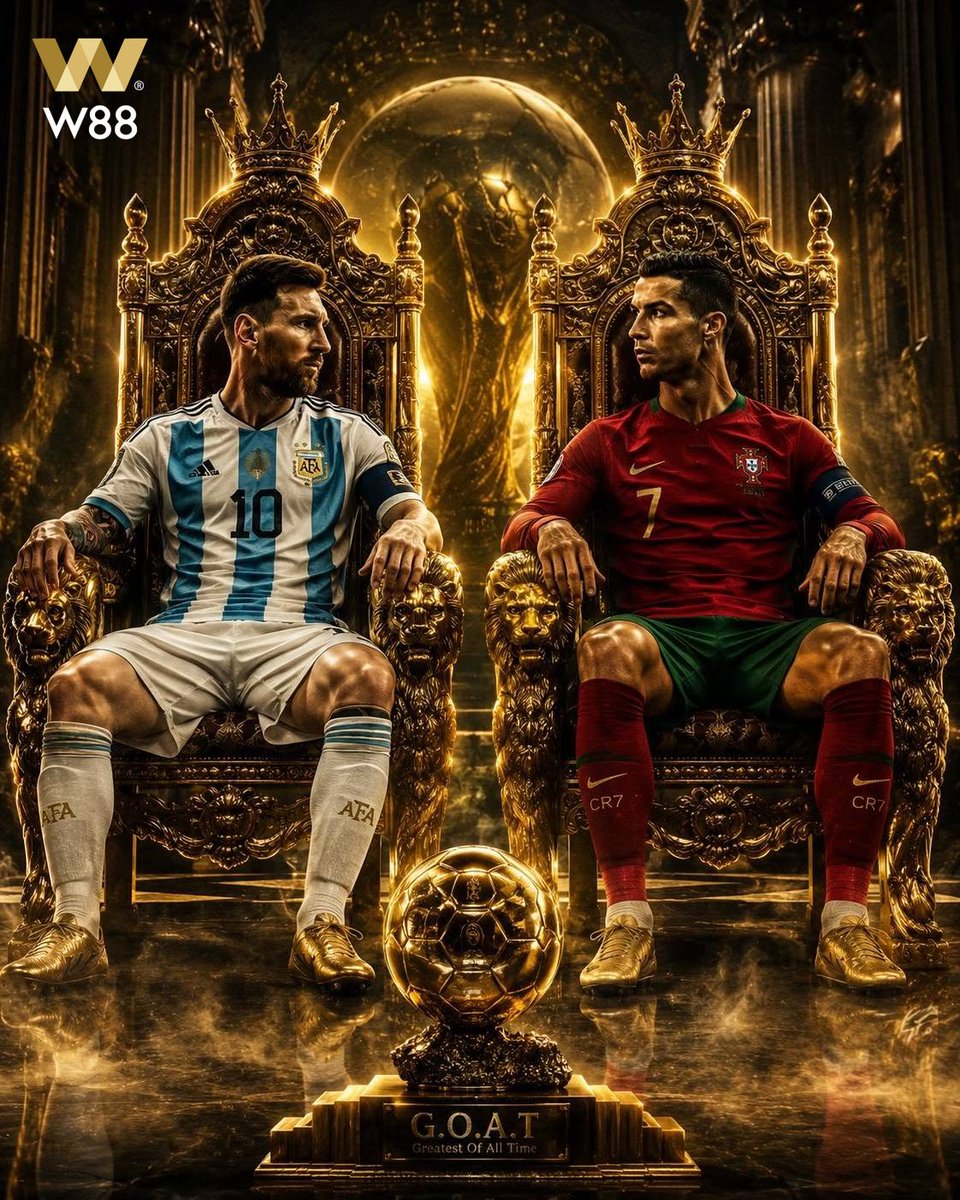 BALLW88's tweet photo. ⚽👑 ศึกแห่งตำนาน... ใครคือ GOAT ตัวจริง? 🐐🔥

🌍 ฟุตบอลโลก 2026 กำลังจะเปิดฉาก ความยิ่งใหญ่กำลังถูกเขียนขึ้นอีกครั้ง

📍 ทางเข้าบ้าน 👉 https://t.co/k48PF2YTCe 😊💰

👉 #ดูบอลฟรี ที่: https://t.co/jF1cCMmd8O

#W88 #บอลโลก #ฟุตบอลโลก2026 #WorldCup2026 #GOAT #Messi #Ronaldo ⚽🏆 https://t.co/Pn5uMhi9nS
