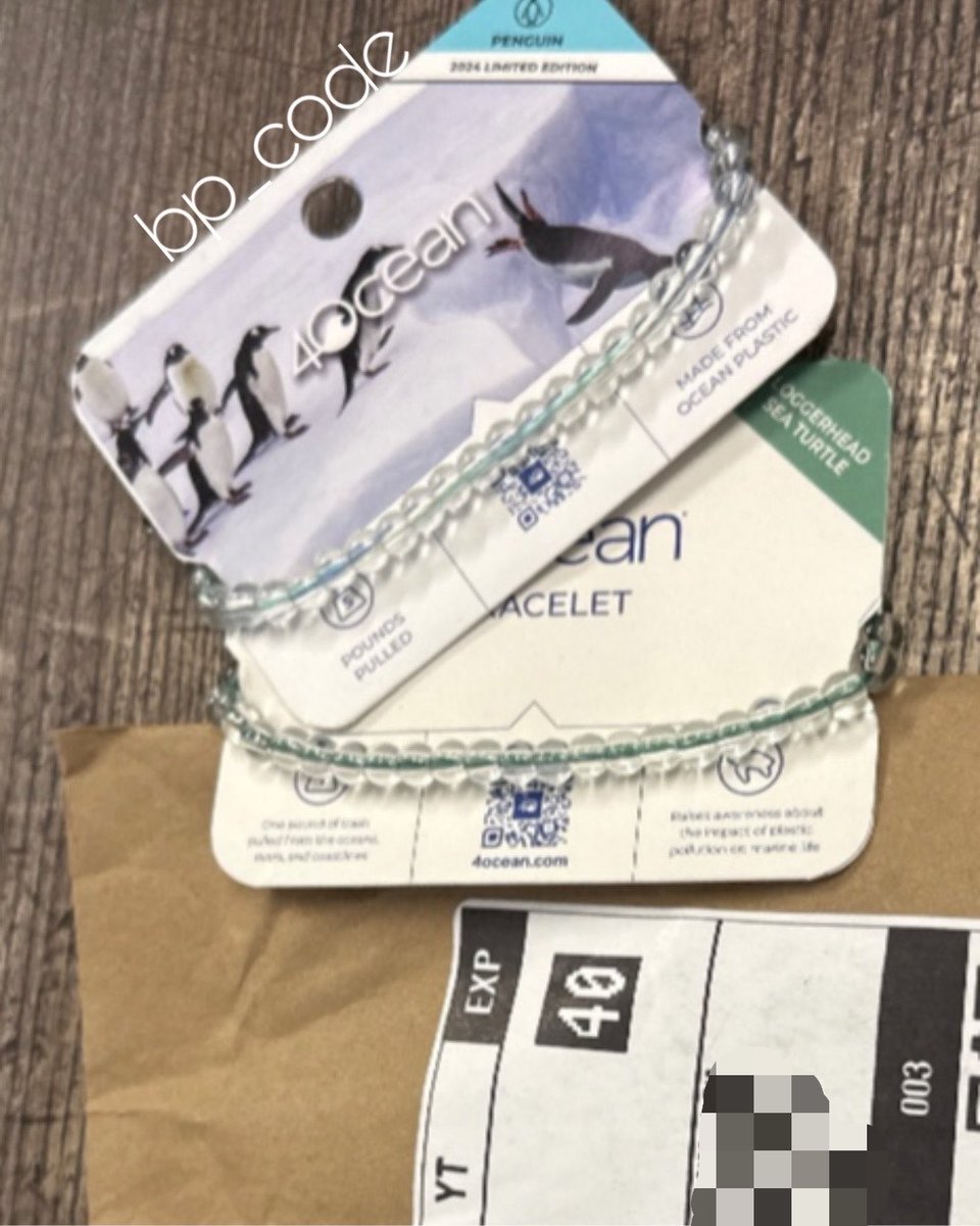 bp_codetw's tweet photo. กำไล 4ocean Loggerhead Sea Turtle Bracelet , 2024 Penguin Bracelet ถึงบ้านเมกาแล้วค่า ได้รอบบินวท. 10 มิ.ย.ค่ะ 🌊
#bpcode_up https://t.co/ts4zaCg7xT