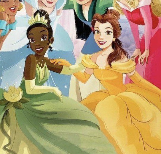 T_Marie60's tweet photo. Tiana and belle not even being subtle!!! Bruh they’re dating!!! https://t.co/NO2qAevH3K