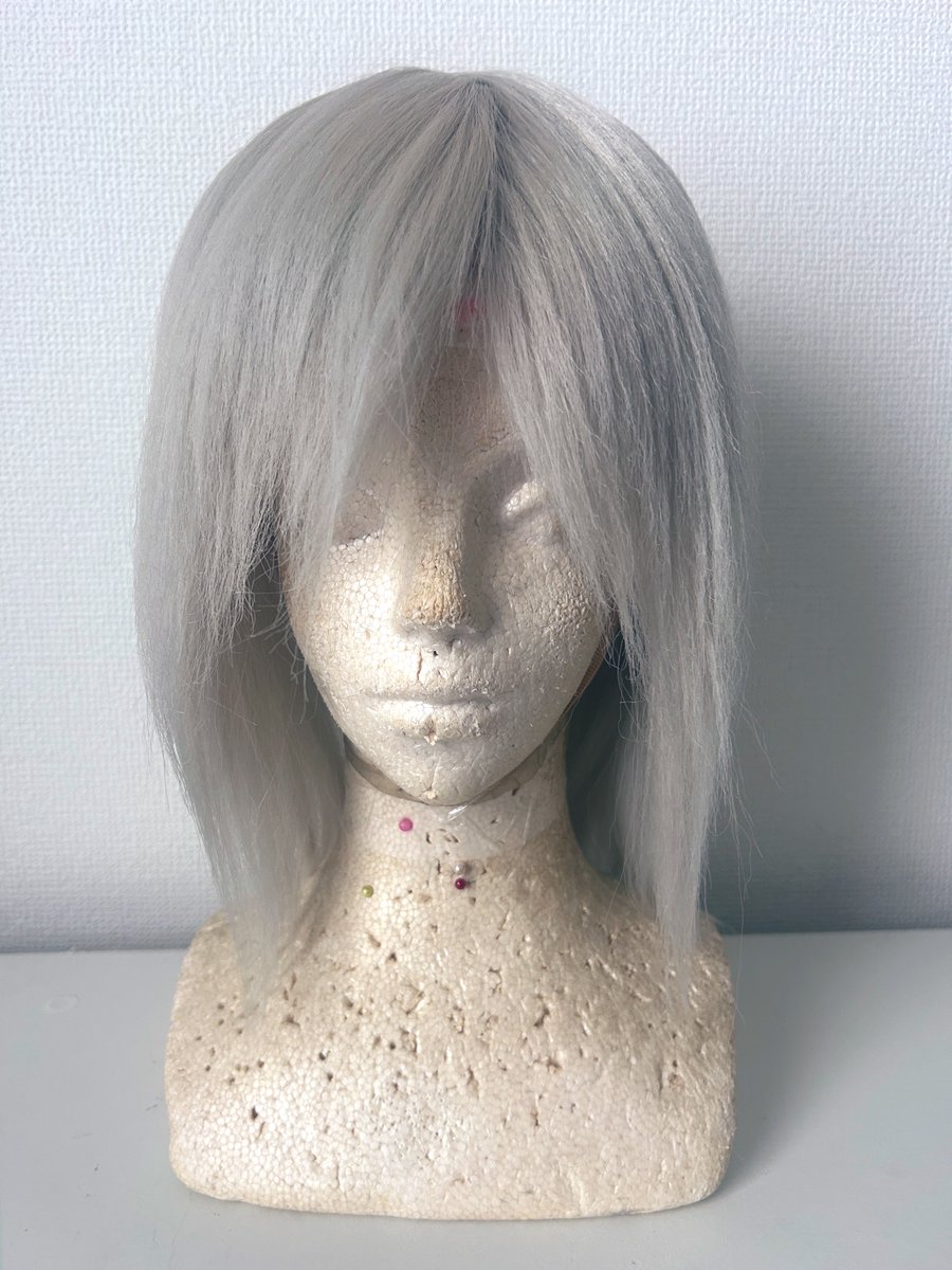 again_men's tweet photo. 伴さんのウィッグ。カットしてワッフルアイロンでふかして https://t.co/2Y1IpxeQVj