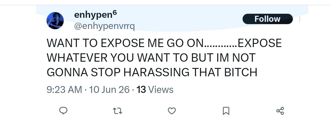 BSPopstar's tweet photo. This account @enhypenvrrq is sharing private photos without consent and actively bragging about harassment. Please do not engage or give them attention—just mass report and block them. https://t.co/PQkPp1CQiE