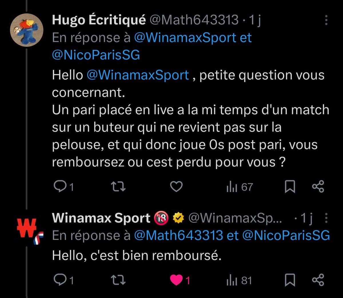 Math643313's tweet photo. @UnibetFrance @GeLeonardo5 Vous ne m'avez toujours pas remboursé @UnibetFrance !!

@dgccrf @60millions @UFCquechoisir https://t.co/fUGt4xdCmm