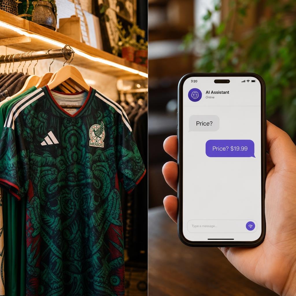 dbestchatbot's tweet photo. Mexico's jersey is iconic. Your website answering 'how much?' should be too. dBEST answers FAQs 24/7. Give your FAQs a night shift: https://t.co/7IclSxeMGM https://t.co/99tdZHaLF5