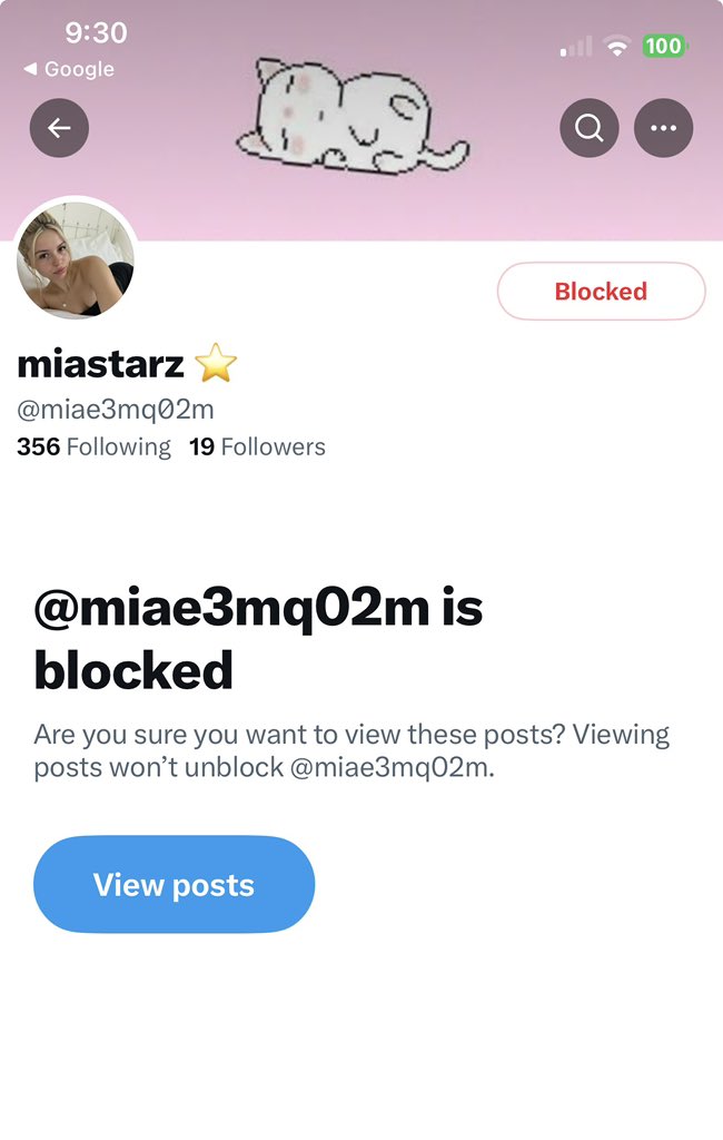 d_tickler's tweet photo. I must be getting old &amp; cranky. Been harassed by this bot. Tried to get info out of “her.” Even when she was trying to be friendly, I just blocked “her.” Usually I’d string the bot along to see the end game but I was already bored. If you know this bot, block it. Sorry “Mia.” https://t.co/X2HovzUm8Q