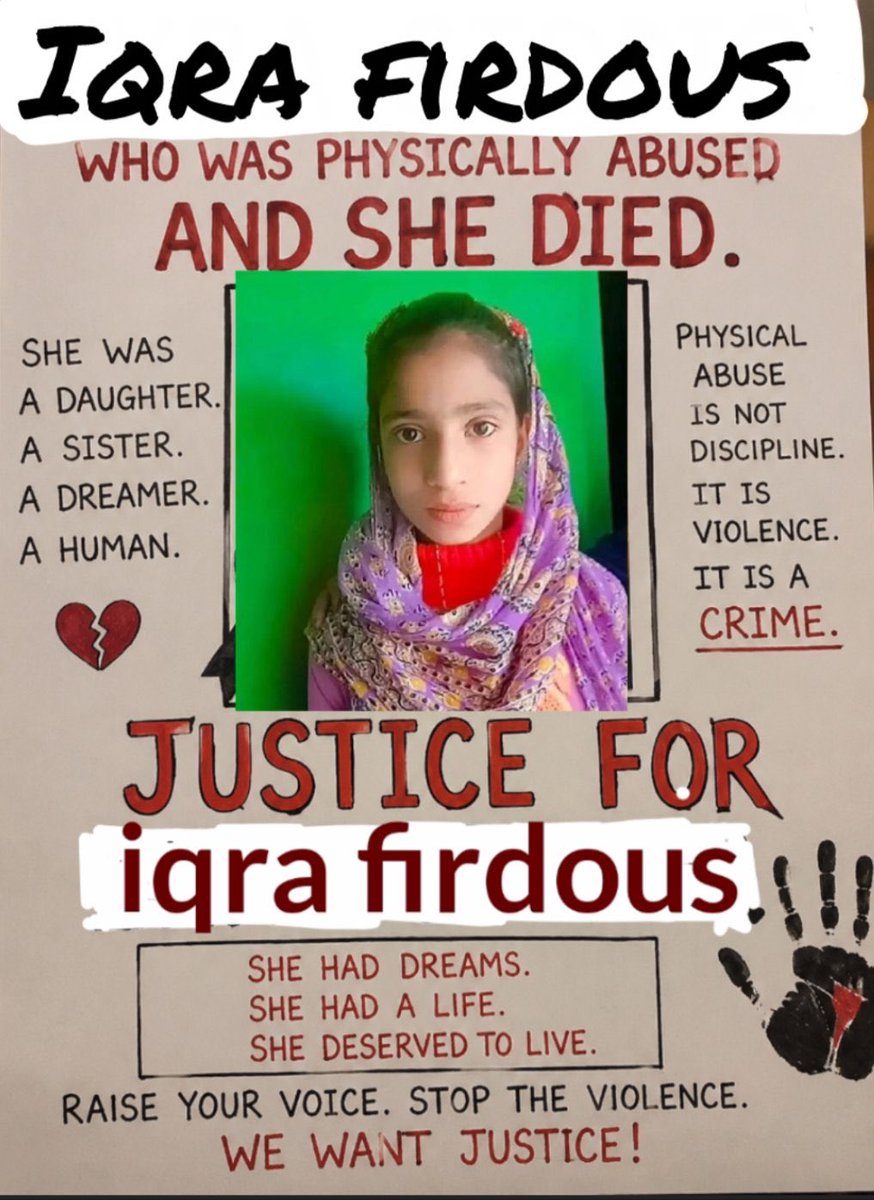 Diludar's tweet photo. Justice for Iqra from Arai, Mandi Poonch. Over a week has passed, yet there is no progress in the case. Iqra disappeared on the 3rd, and after 5 days, her dead body was found.
#justiceforiqrafirdous https://t.co/IIcs1slLXI