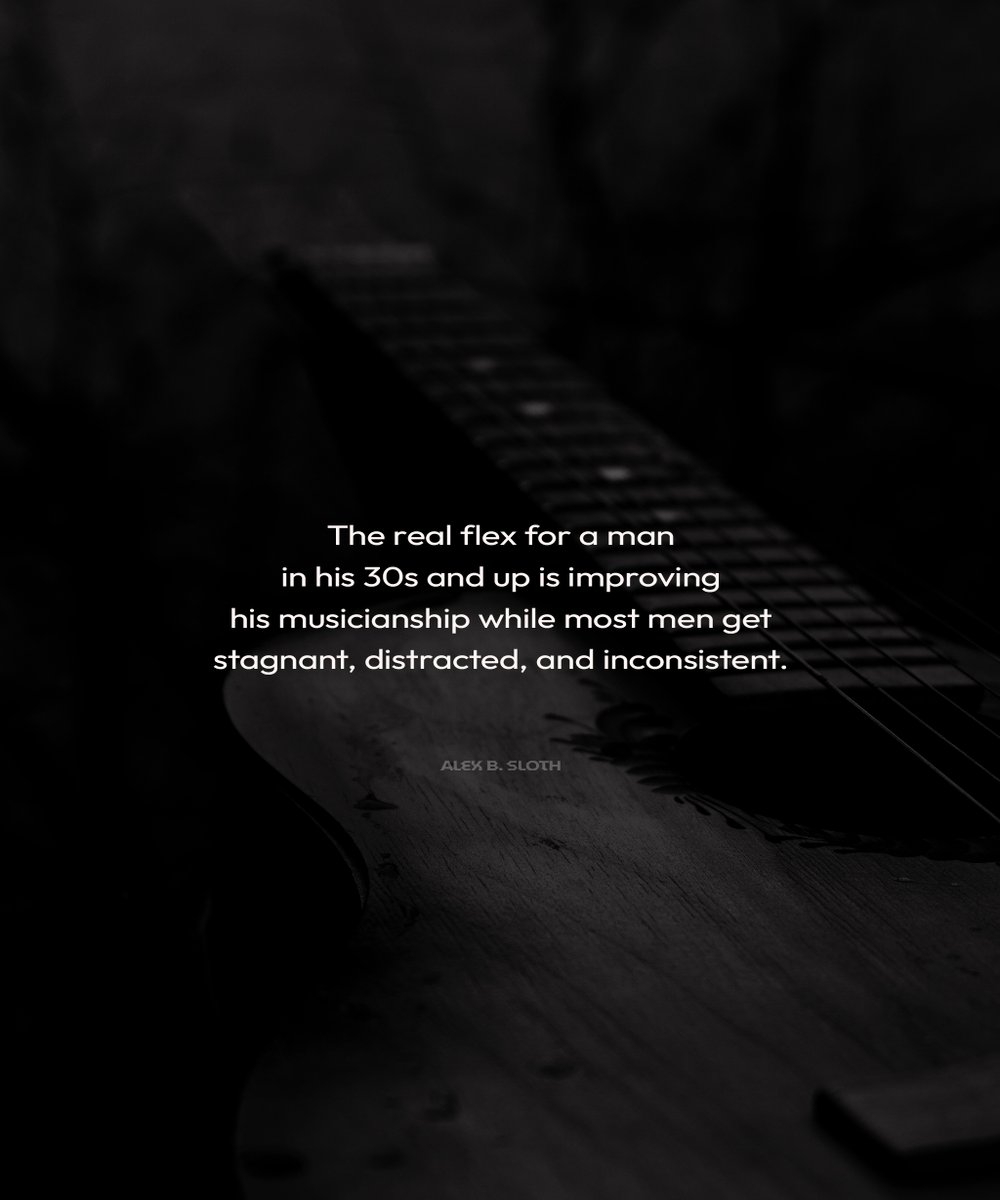 Alex_B_Sloth's tweet photo. Stay sharp while others fade. 👽👇 #slothx #musician #musicianship #guitarist #guitarlearning #guitarplayer #accountability #quotes https://t.co/SRqeboKY0x
