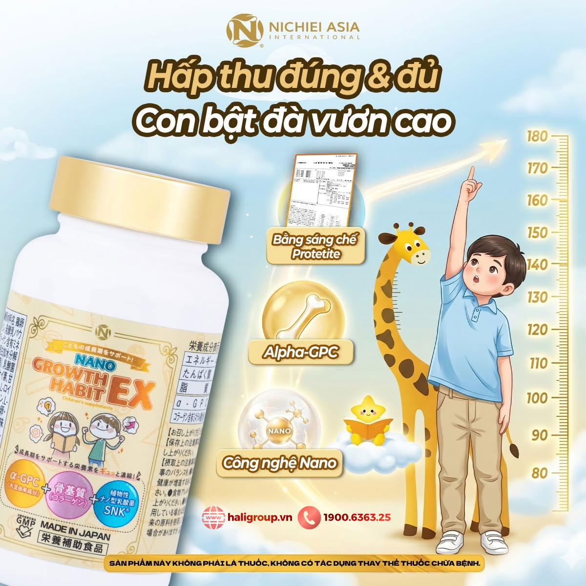 NguyenH62007's tweet photo. Nano Growth Habit EX được được định hướng hỗ trợ phát triển toàn diện với 3 tầng tác động đồng thời: Chiều Cao - Trí Não - Tiêu Hóa
📷Tìm hiểu chi tiết sản phẩm tại: https://t.co/ItUK5rqt50
#NichieiBussan #NichieiAsia #NanoGrowthHabitEX
#TangChieuCao #HaliGroup https://t.co/ThlHpZfQ6K